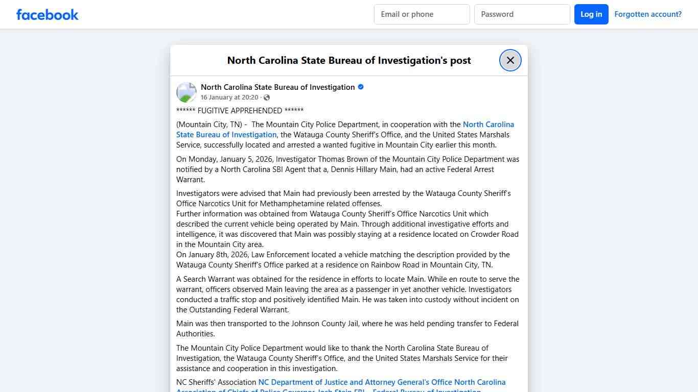 ******... - North Carolina State Bureau of Investigation Facebook